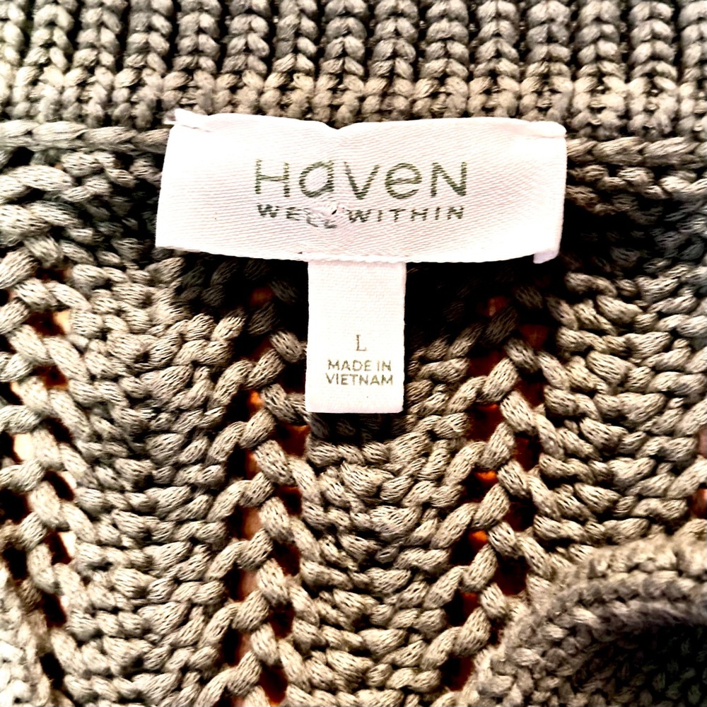 Haven Well Within Sage Green Sz L Sweater - Picture 3 of 4